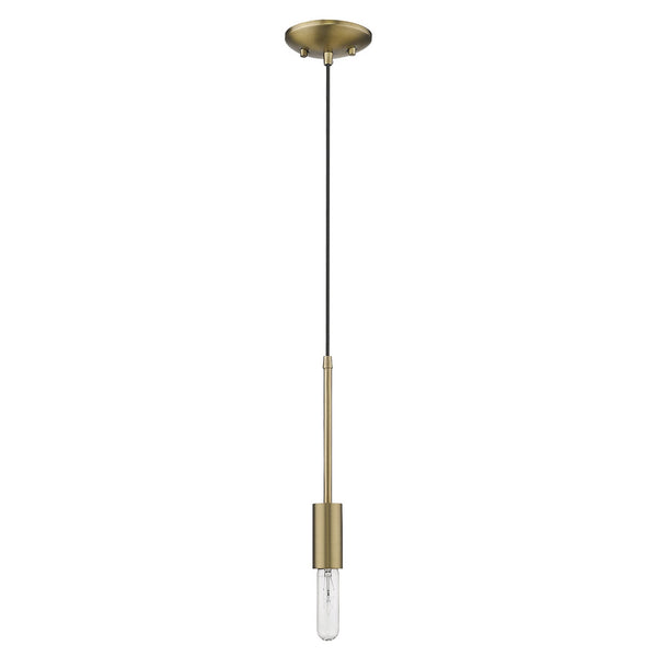 Homeroots Dull Gold Mini Pendant Hanging Light   398284