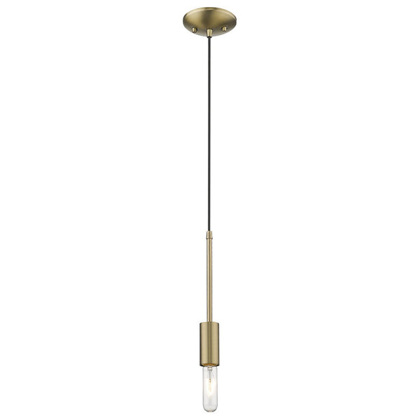 Homeroots Dull Gold Mini Pendant Hanging Light   398284