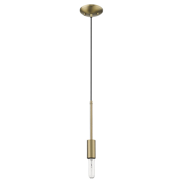 Homeroots Dull Gold Mini Pendant Hanging Light   398284