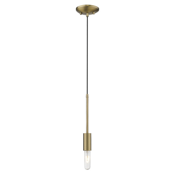 Homeroots Dull Gold Mini Pendant Hanging Light   398284