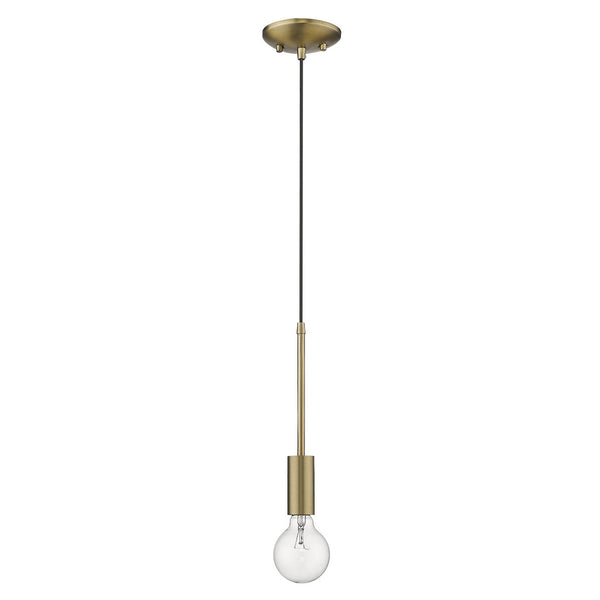 Homeroots Dull Gold Mini Pendant Hanging Light   398284
