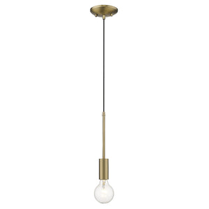 Homeroots Dull Gold Mini Pendant Hanging Light   398284