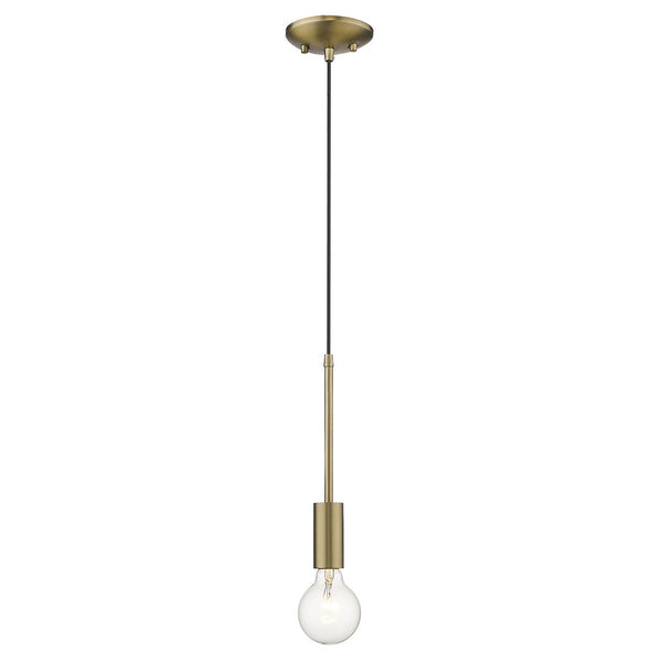 Homeroots Dull Gold Mini Pendant Hanging Light   398284
