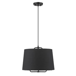 Homeroots Lamia 1-light Matte Black Mini Pendant   398285