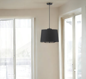 Homeroots Lamia 1-light Matte Black Mini Pendant   398285