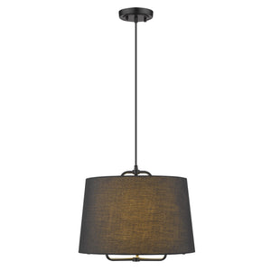 Homeroots Lamia 1-light Matte Black Mini Pendant   398285