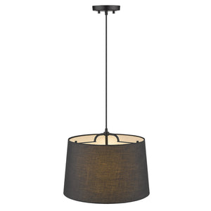 Homeroots Lamia 1-light Matte Black Mini Pendant   398285