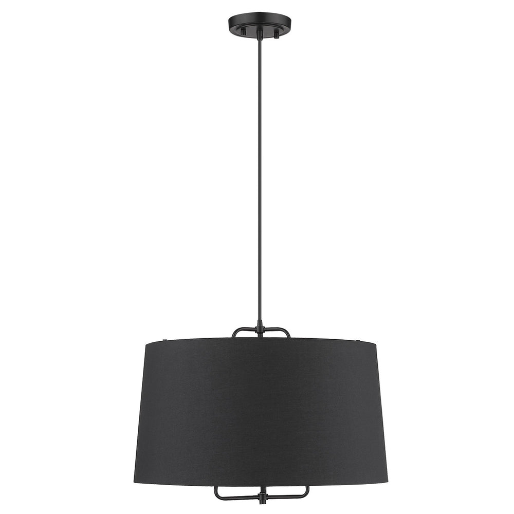 Homeroots Lamia 3-light Matte Black Mini Pendant   398287