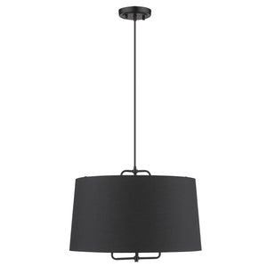 Homeroots Lamia 3-light Matte Black Mini Pendant   398287