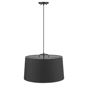 Homeroots Lamia 3-light Matte Black Mini Pendant   398287