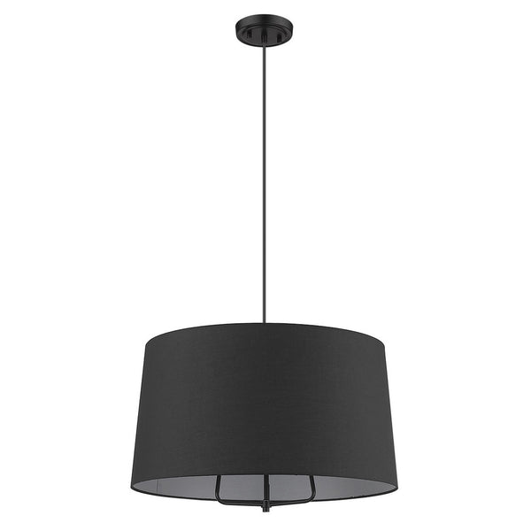 Homeroots Lamia 3-light Matte Black Mini Pendant   398287
