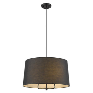 Homeroots Lamia 3-light Matte Black Mini Pendant   398287
