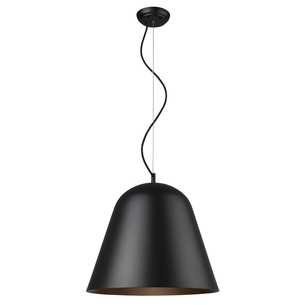 Homeroots Knell 1-light Matte Black Pendant   398289