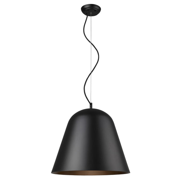 Homeroots Knell 1-light Matte Black Pendant   398289