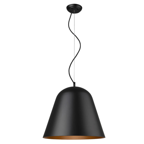 Homeroots Knell 1-light Matte Black Pendant   398289