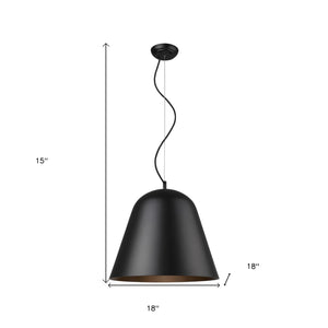 Homeroots Knell 1-light Matte Black Pendant   398289