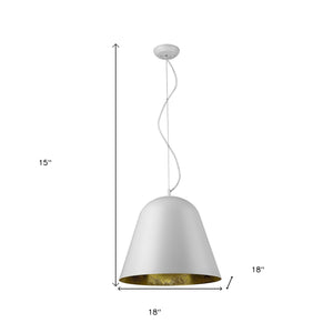 Homeroots Knell 1-light White Pendant   398290