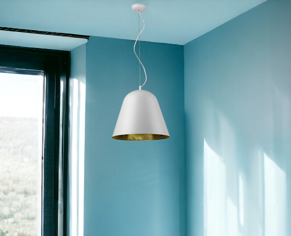 Homeroots Knell 1-light White Pendant   398290
