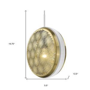 Homeroots Tholos 1-light White Pendant   398293