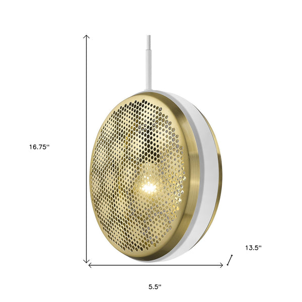 Homeroots Tholos 1-light White Pendant   398293