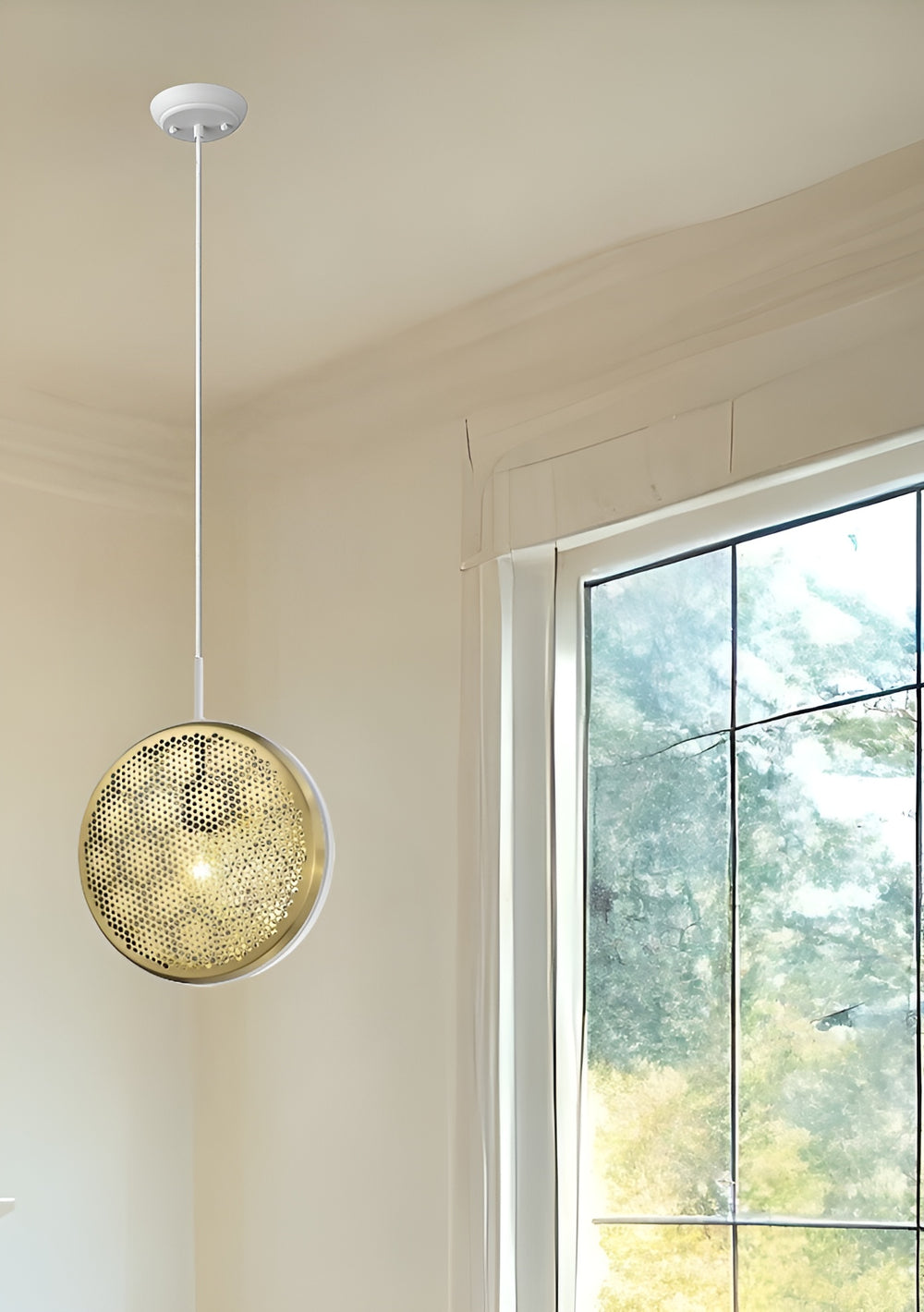 Homeroots Tholos 1-light White Pendant   398293