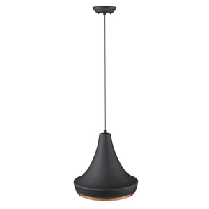 Homeroots Tholos 1-light Matte Black Pendant   398294