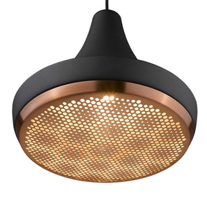 Homeroots Tholos 1-light Matte Black Pendant   398294