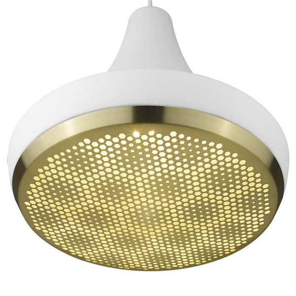 Homeroots Tholos 1-light White Pendant   398295