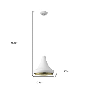 Homeroots Tholos 1-light White Pendant   398295