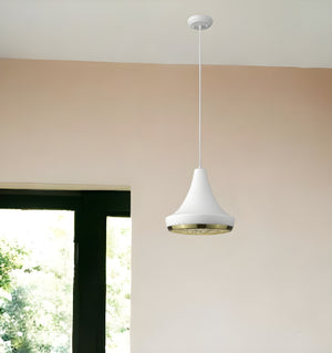 Homeroots Tholos 1-light White Pendant   398295