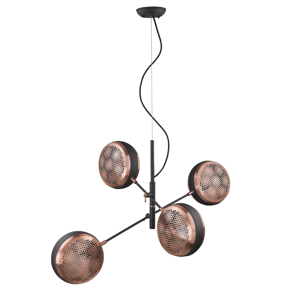 Homeroots Tholos 4-light Matte Black Pendant   398296