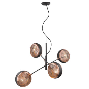 Homeroots Tholos 4-light Matte Black Pendant   398296