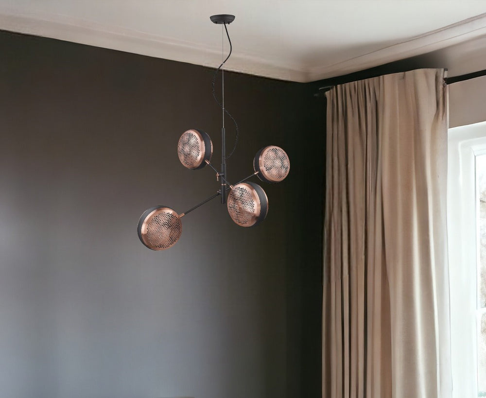 Homeroots Tholos 4-light Matte Black Pendant   398296