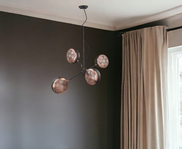 Homeroots Tholos 4-light Matte Black Pendant   398296