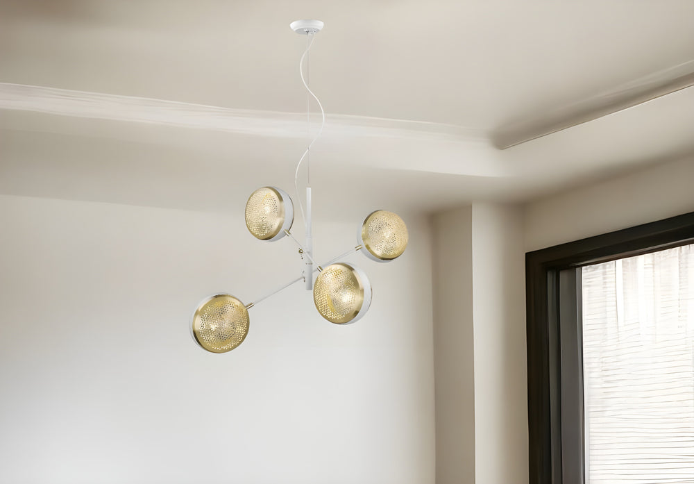 Homeroots Tholos 4-light White Pendant   398297