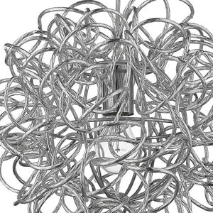 Homeroots Mingle 1-light Polished Chrome Pendant With Faceted Chrome Aluminum Wire Shade   398305