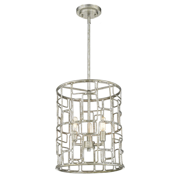 Homeroots Amoret 3-light Antique Silver Convertible Pendant   398315