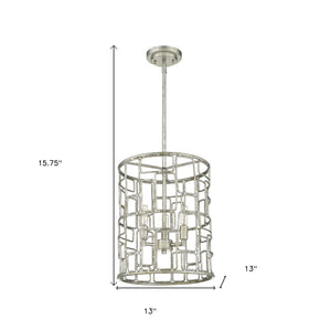 Homeroots Amoret 3-light Antique Silver Convertible Pendant   398315