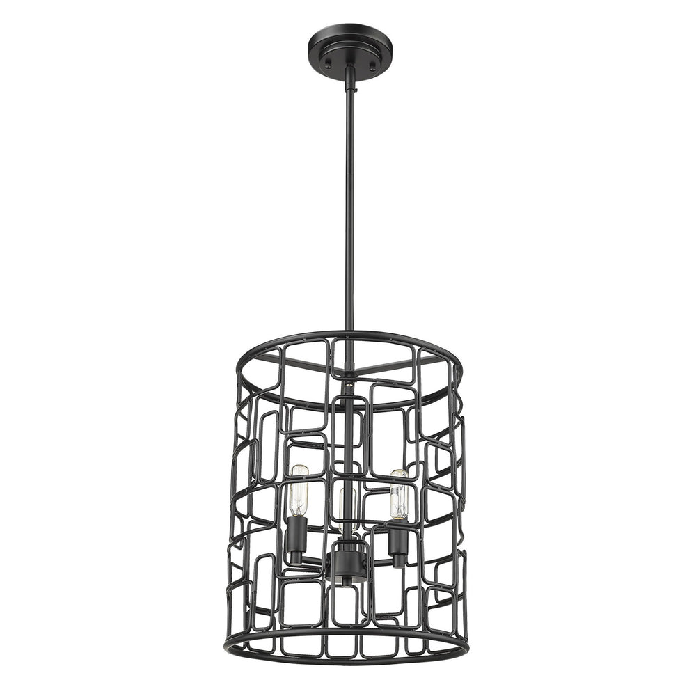 Homeroots Amoret 3-light Matte Black Convertible Pendant   398316