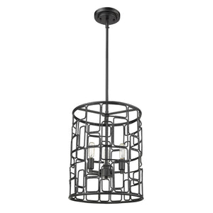 Homeroots Amoret 3-light Matte Black Convertible Pendant   398316