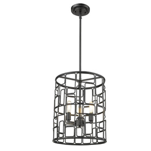 Homeroots Amoret 3-light Matte Black Convertible Pendant   398316