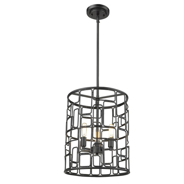 Homeroots Amoret 3-light Matte Black Convertible Pendant   398316