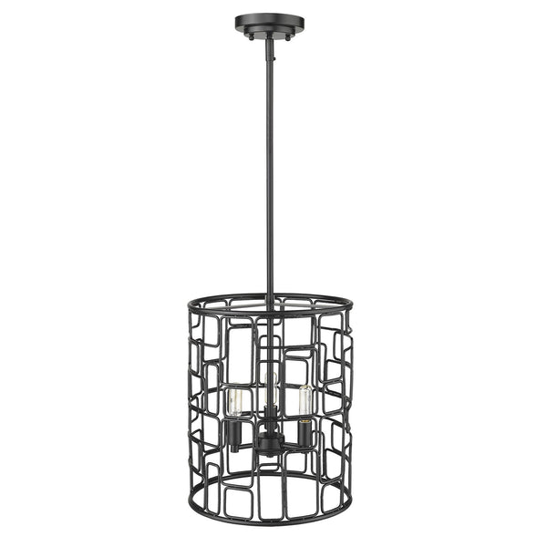Homeroots Amoret 3-light Matte Black Convertible Pendant   398316