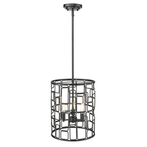 Homeroots Amoret 3-light Matte Black Convertible Pendant   398316