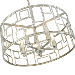 Homeroots Amoret 5-light Antique Silver Convertible Pendant   398319