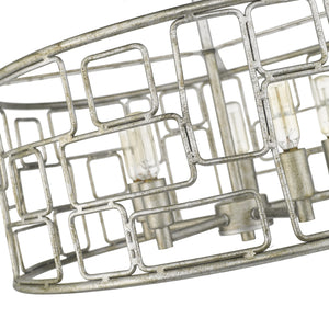 Homeroots Amoret 5-light Antique Silver Convertible Pendant   398319