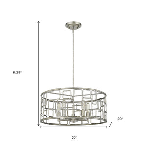 Homeroots Amoret 5-light Antique Silver Convertible Pendant   398319