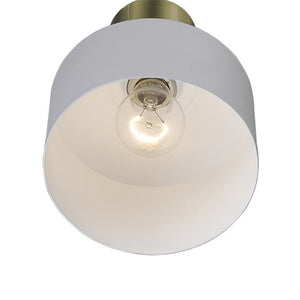 Homeroots White And Gold Pendant Hanging Light   398323