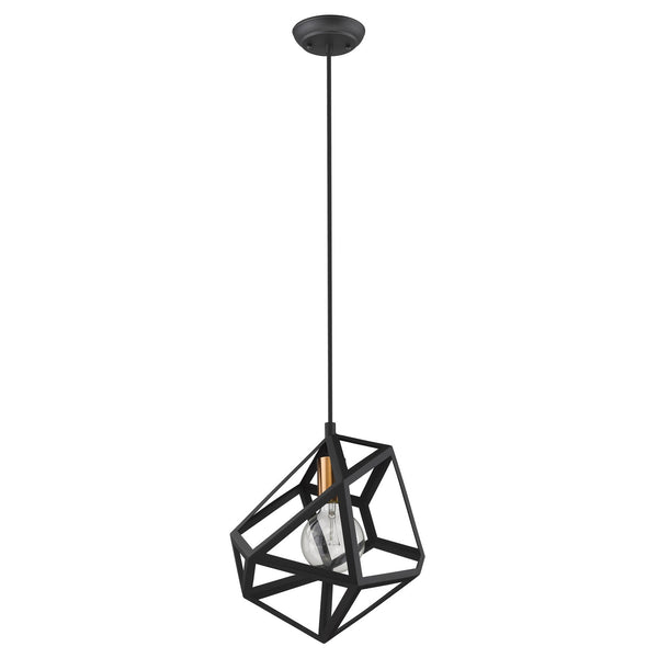 Homeroots Hedron 1-light Matte Black Pendant   398324