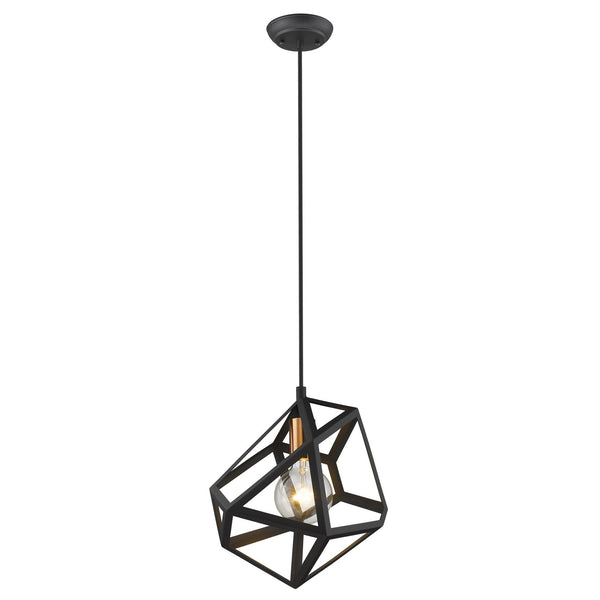 Homeroots Hedron 1-light Matte Black Pendant   398324
